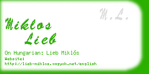 miklos lieb business card
